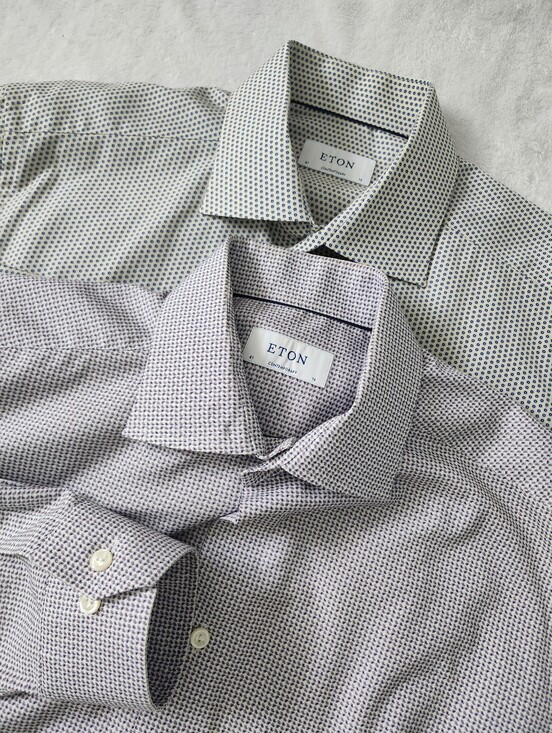 Eton Other - Set of 2 ETON Size 41/16 Men's Dress Shirt Contemporary‎ Fit Cotton